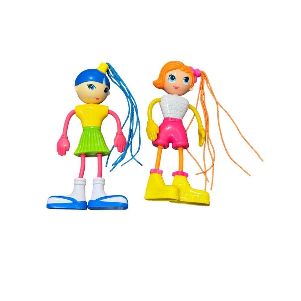 Vintage Betty Spaghetti Dolls Red Hair Blue Hair Rubber Doll 1990s